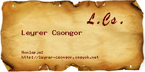 Leyrer Csongor névjegykártya