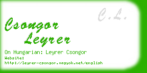 csongor leyrer business card